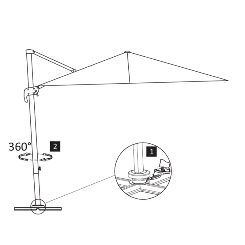 vidaXL Cantilever Garden Parasol with Aluminium Pole 400x300 cm Anthracite
