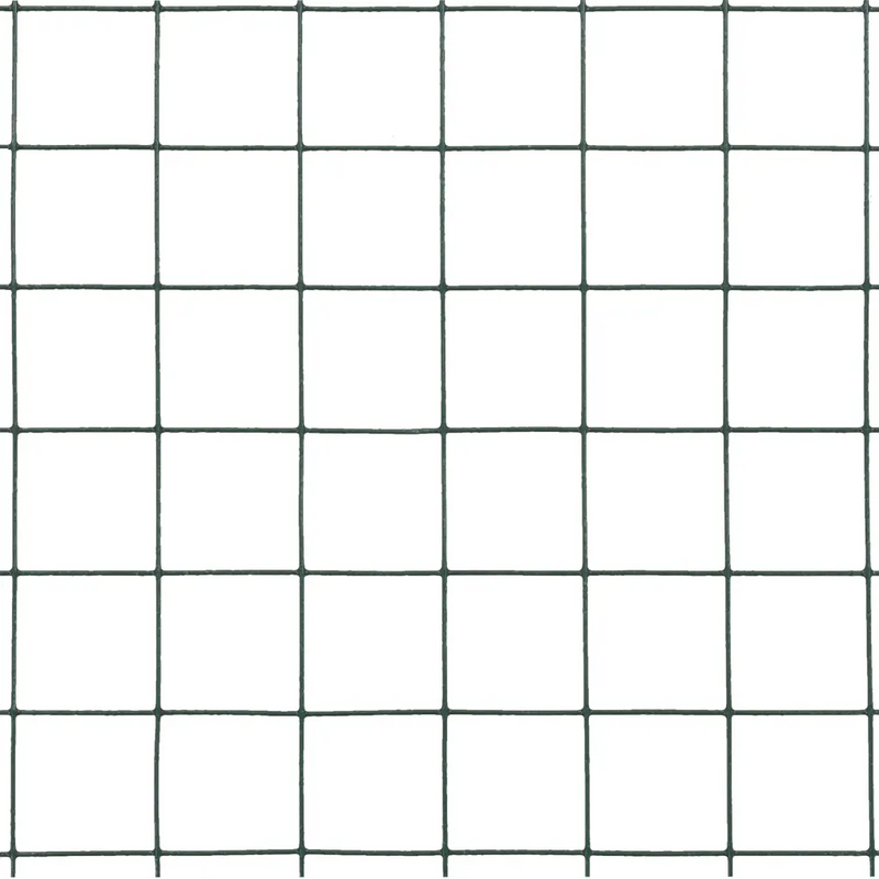 Chicken Wire Fence Steel with PVC Coating 10x1,5 m Green