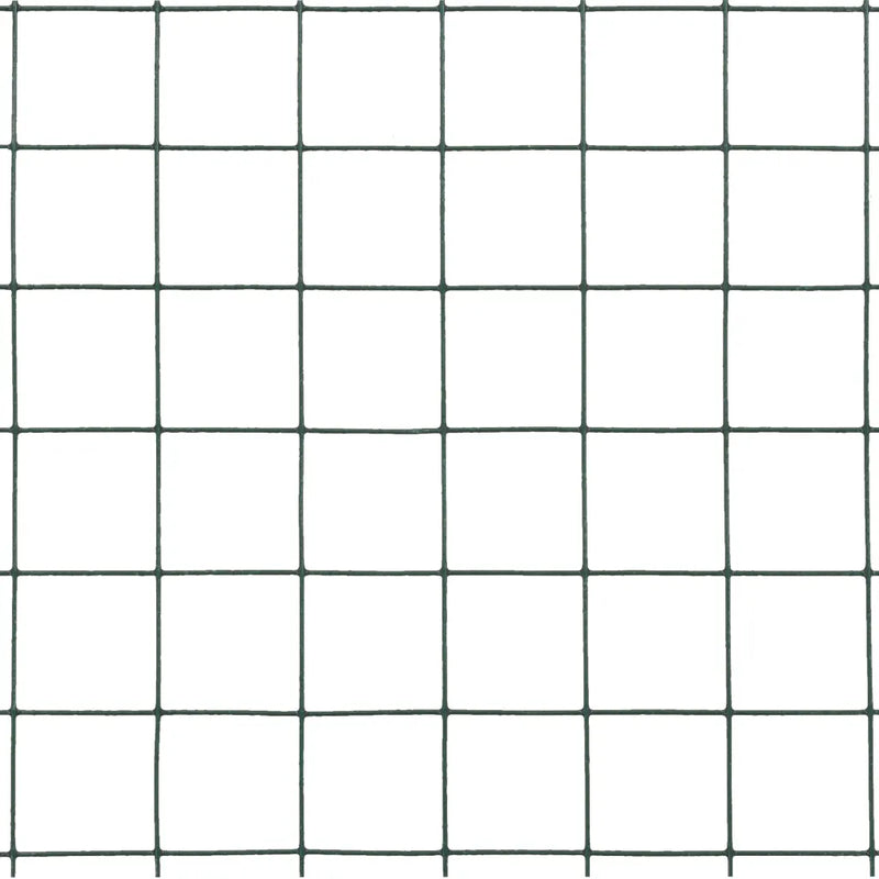 Chicken Wire Fence Steel with PVC Coating 25x1.5 m Green