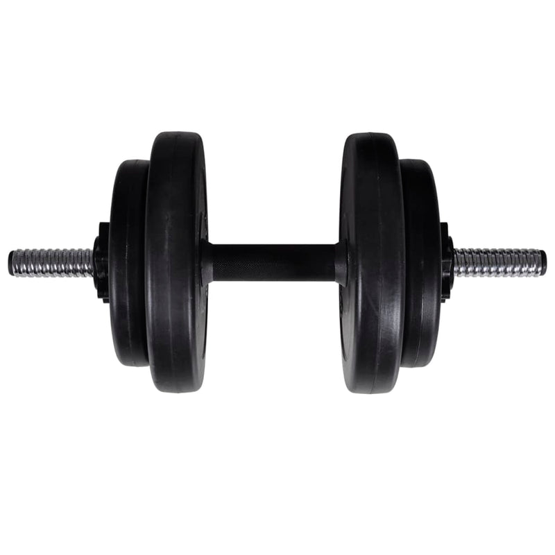vidaXL Workout Bench with Weight Rack Barbell and Dumbbell Set 60.5kg