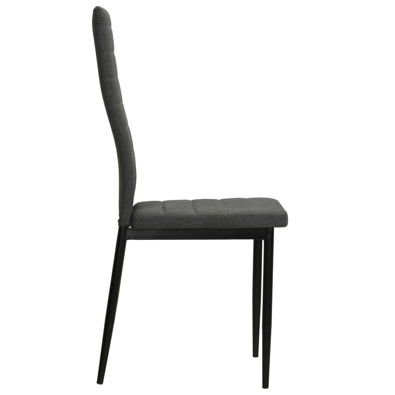 vidaXL Dining Chairs 6 pcs Dark Grey Fabric