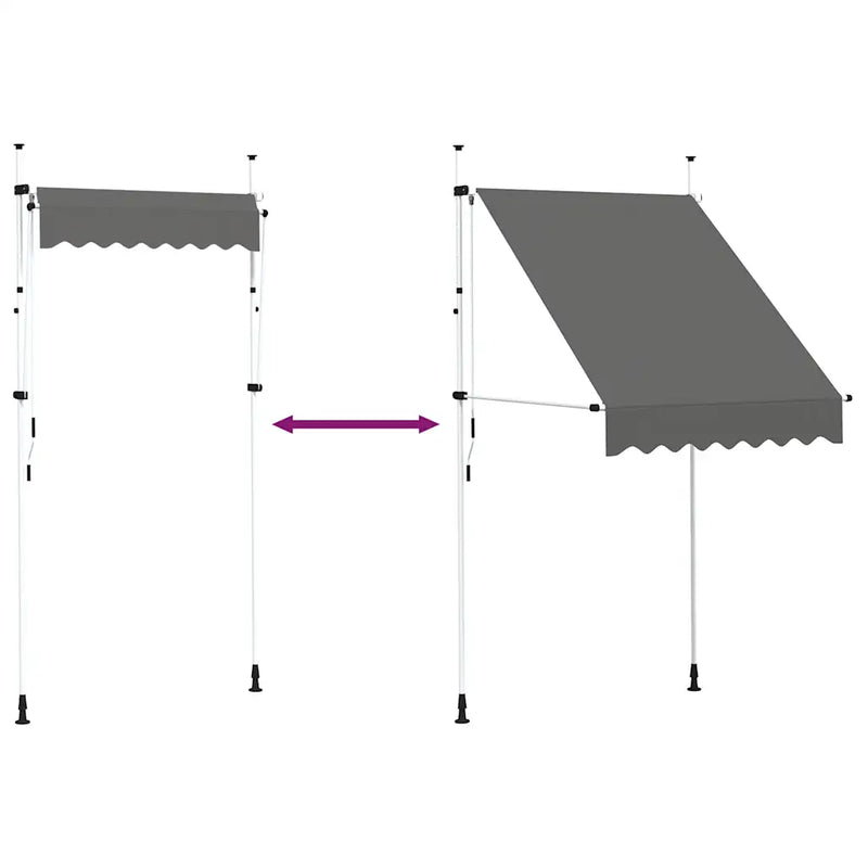 Manual Retractable Awning 150 cm Anthracite