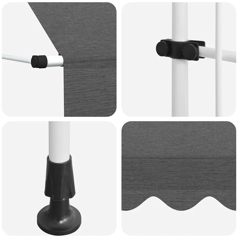 Manual Retractable Awning 250 cm Anthracite