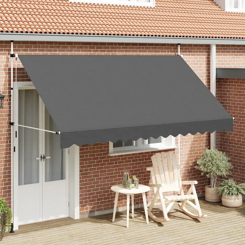 Manual Retractable Awning 350 cm Anthracite