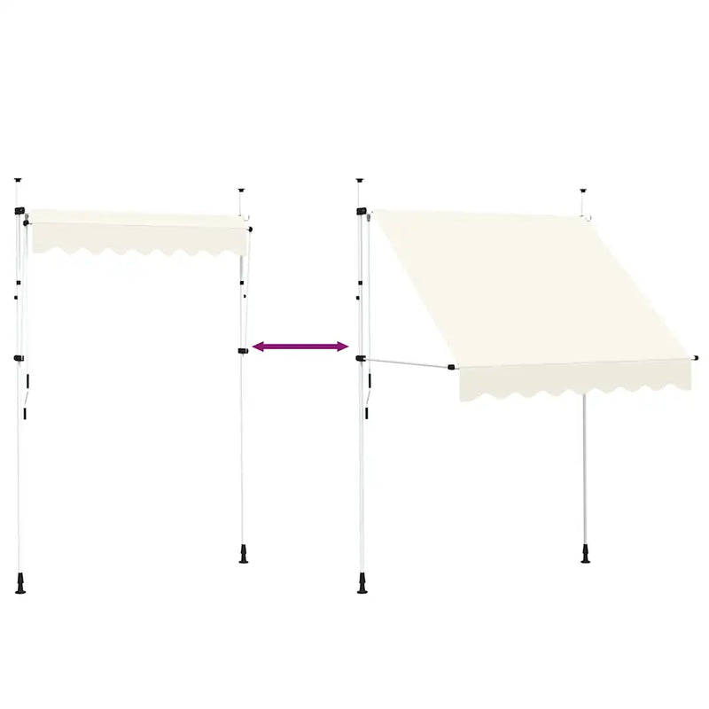 Manual Retractable Awning 200 cm Cream