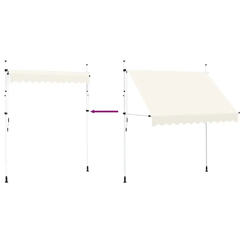 Manual Retractable Awning 250 cm Cream