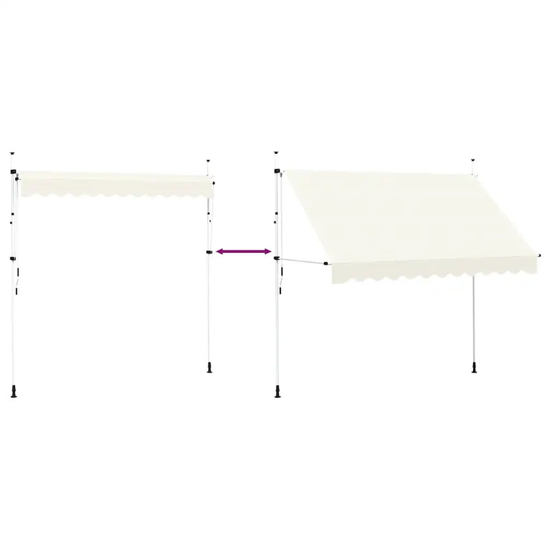 Manual Retractable Awning 300 cm Cream