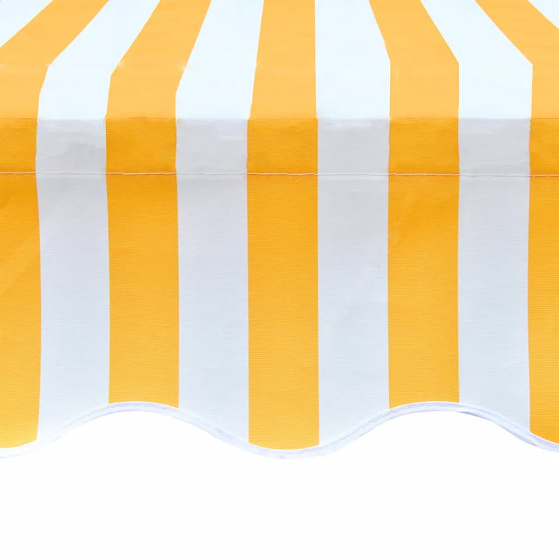 Awning Top Sunshade Canvas Orange & White 3.5x2.5 m