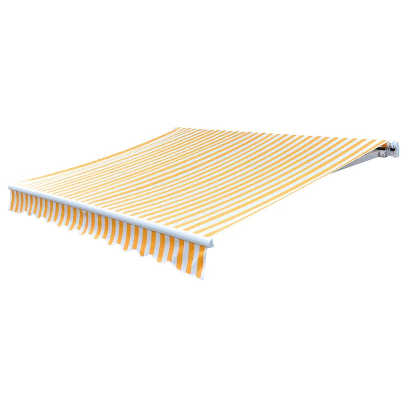 Awning Top Sunshade Canvas Orange & White 4.5x3 m