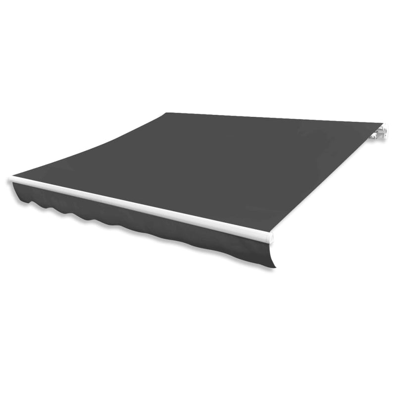 vidaXL Awning Top Sunshade Canvas Anthracite 400x300 cm