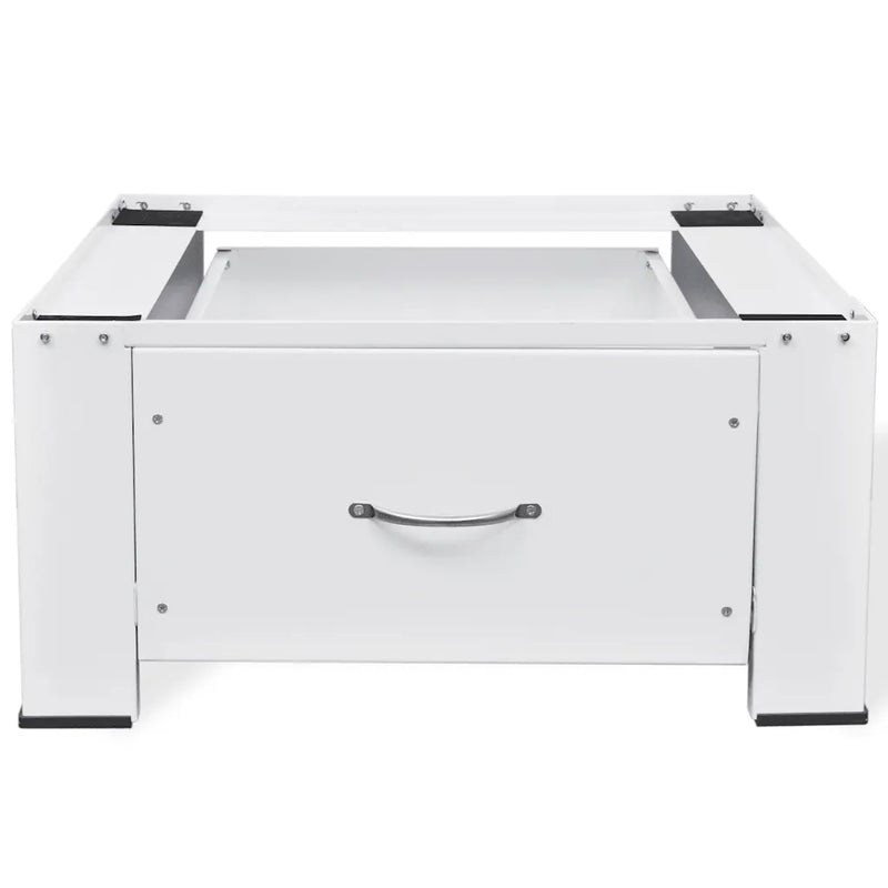 Pedestal for Washing Machine White with Drawer