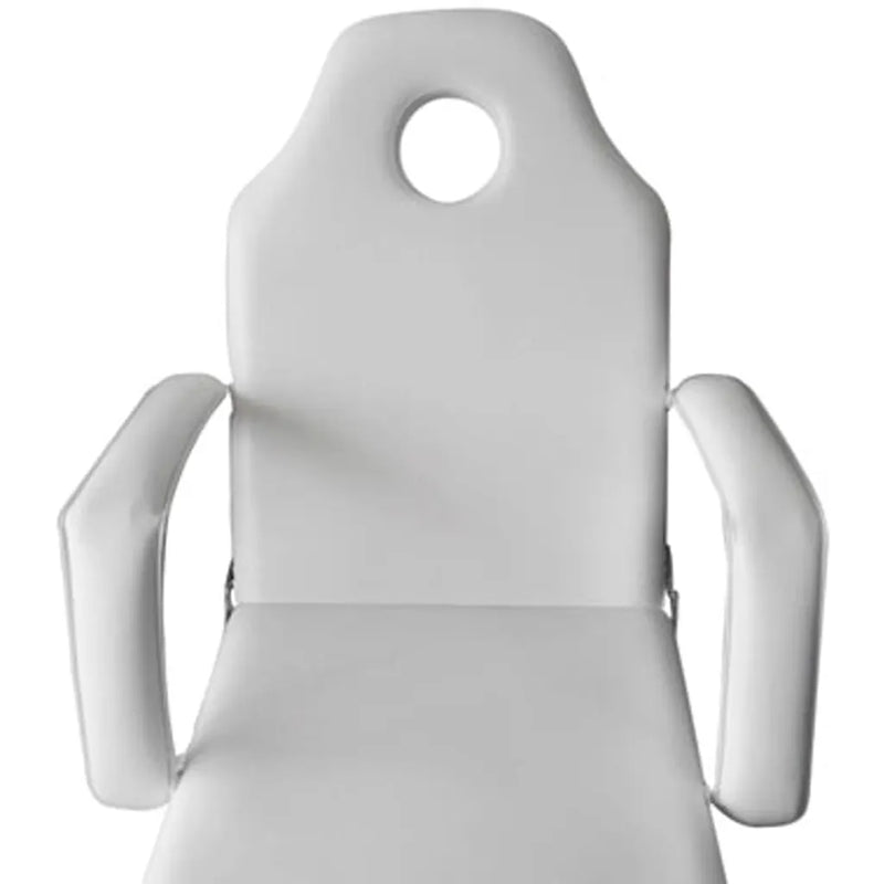 Facial Bed Adjustable White Artificial Leather