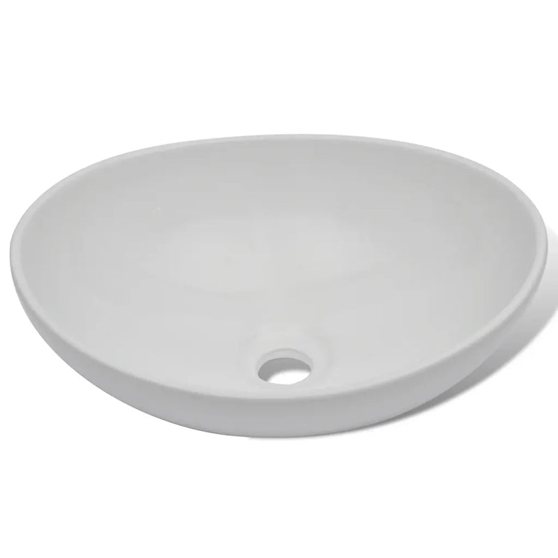 Ceramic Basin 40x33 cm Oval White