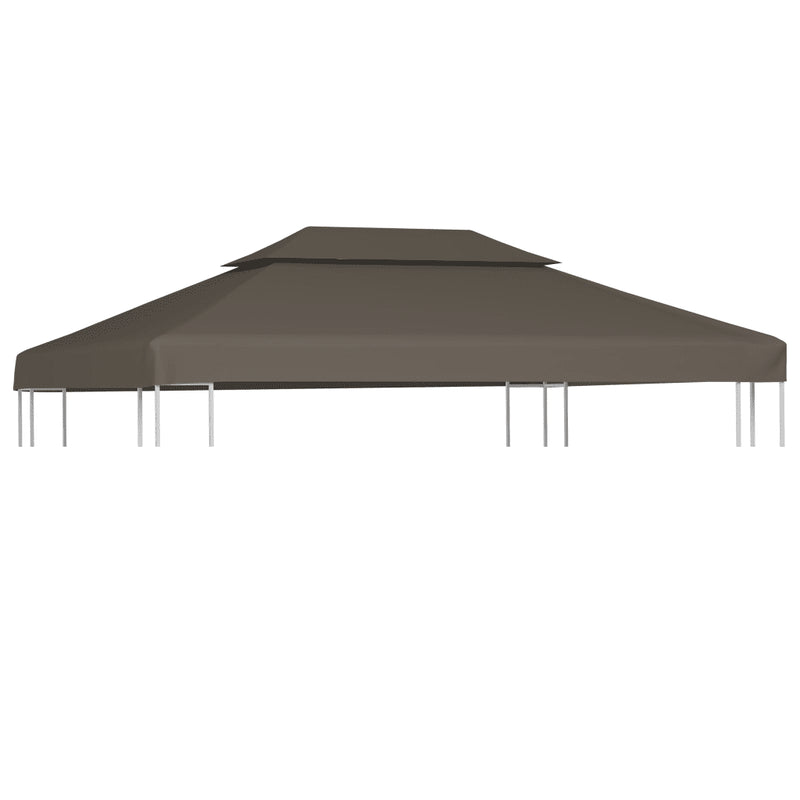 2-Tier Gazebo Top Cover 310 g/m�� 4x3 m Taupe