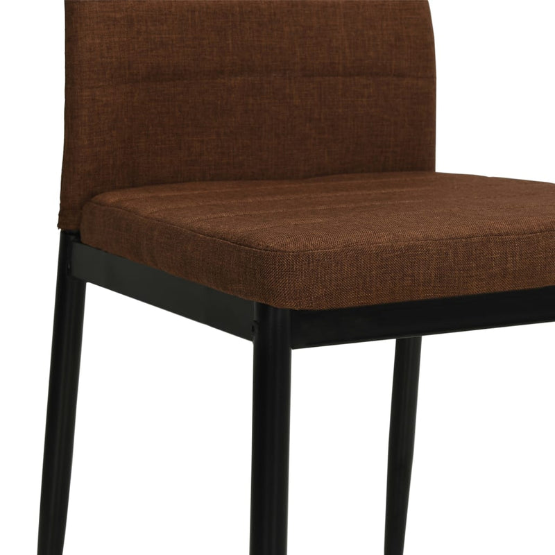 vidaXL Dining Chairs 6 pcs Brown Fabric