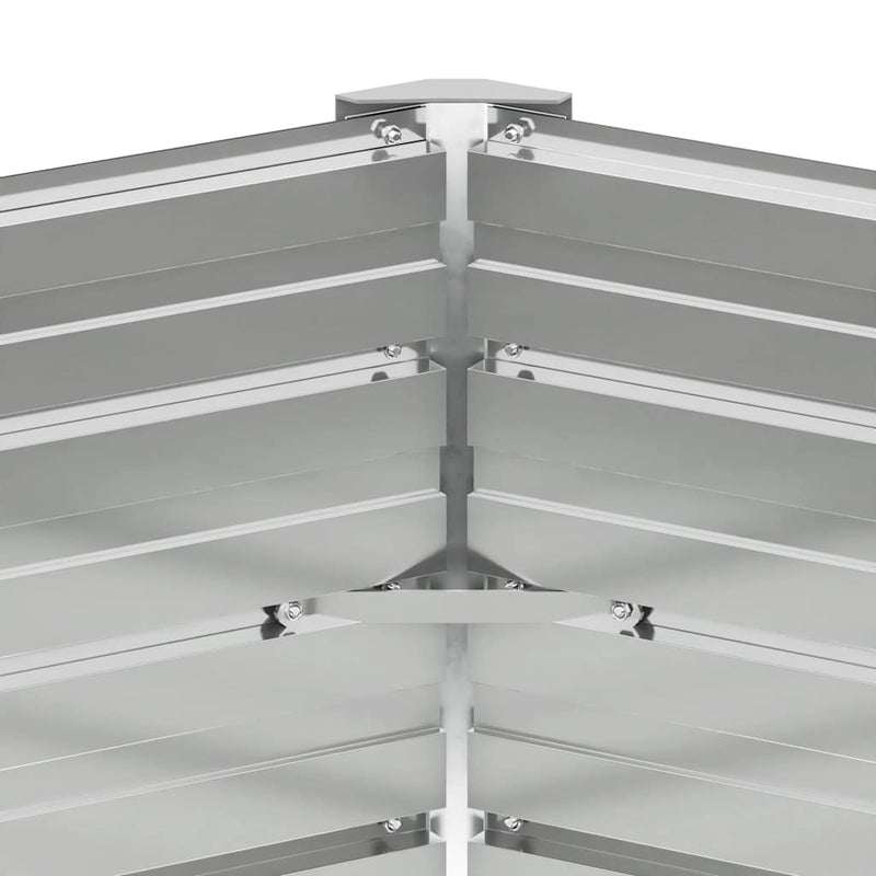 vidaXL Garden Raised Bed Galvanised Steel 129x129x77 cm Grey
