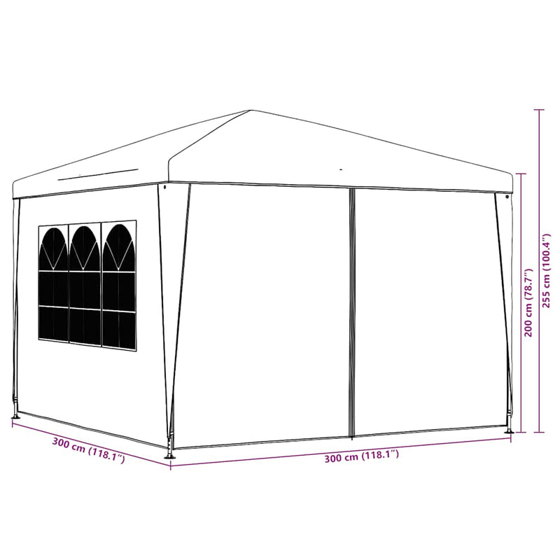 vidaXL Party Tent 3x3 m Anthracite