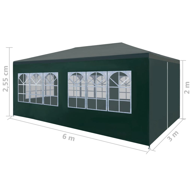 vidaXL Party Tent 3x6 m Green