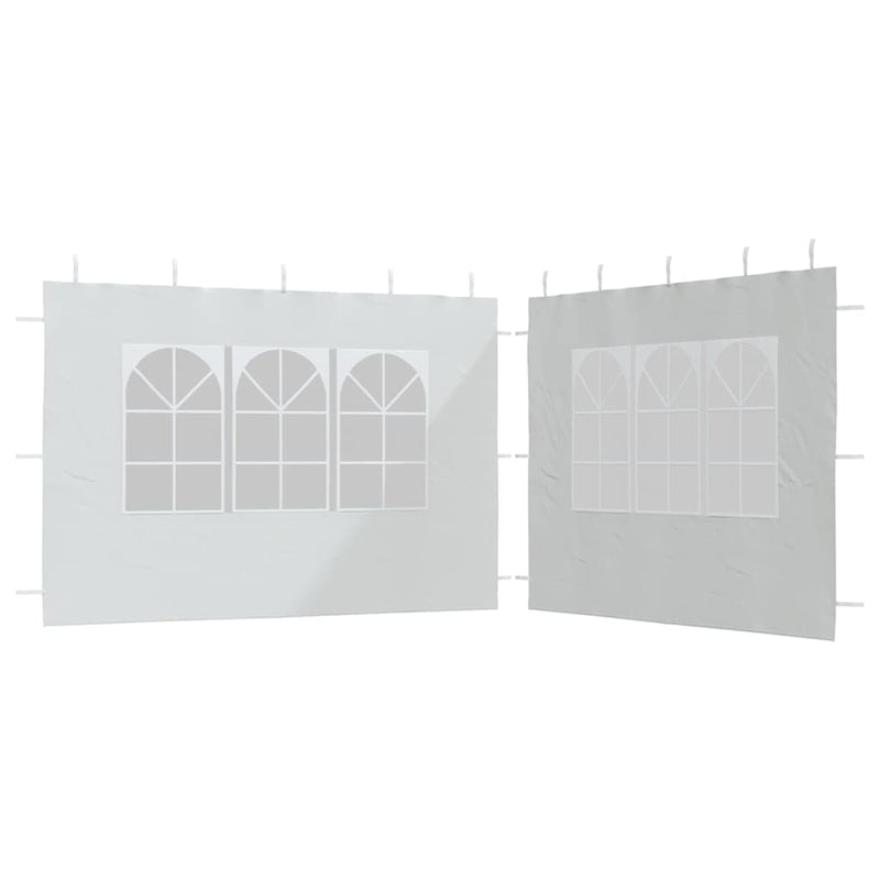 Party Tent Sidewall 2 pcs with Window PE White