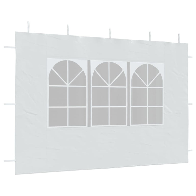 Party Tent Sidewall 2 pcs with Window PE White