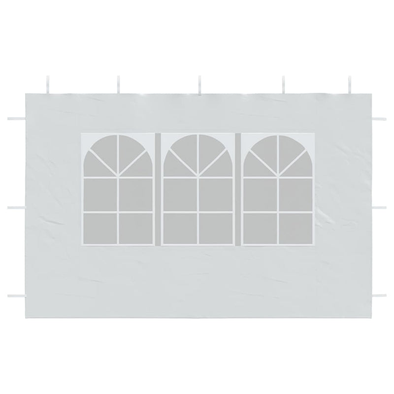 Party Tent Sidewall 2 pcs with Window PE White