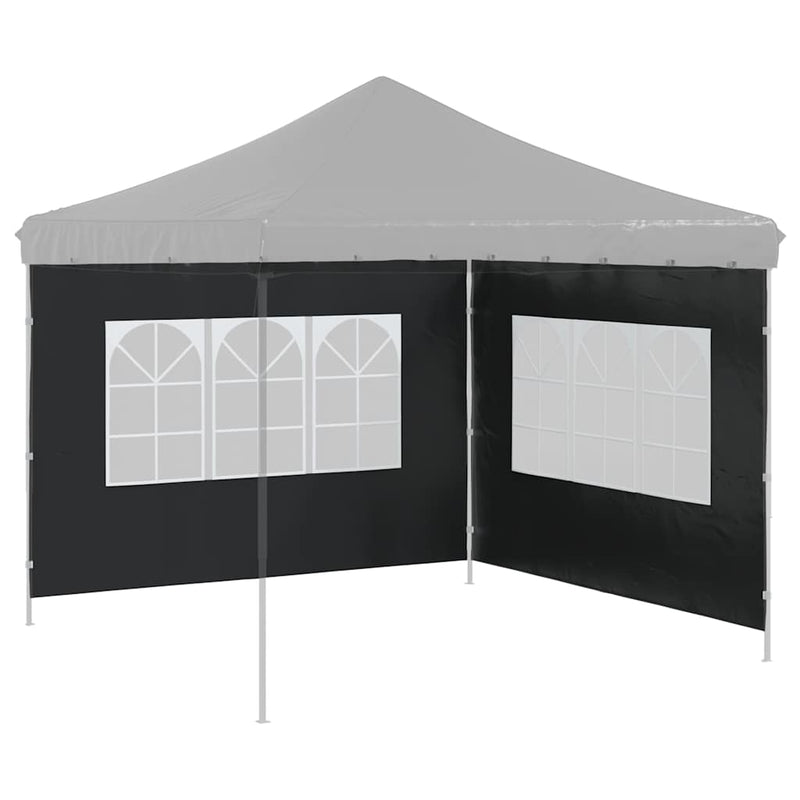 Party Tent Sidewall 2 pcs with Window PE Anthracite