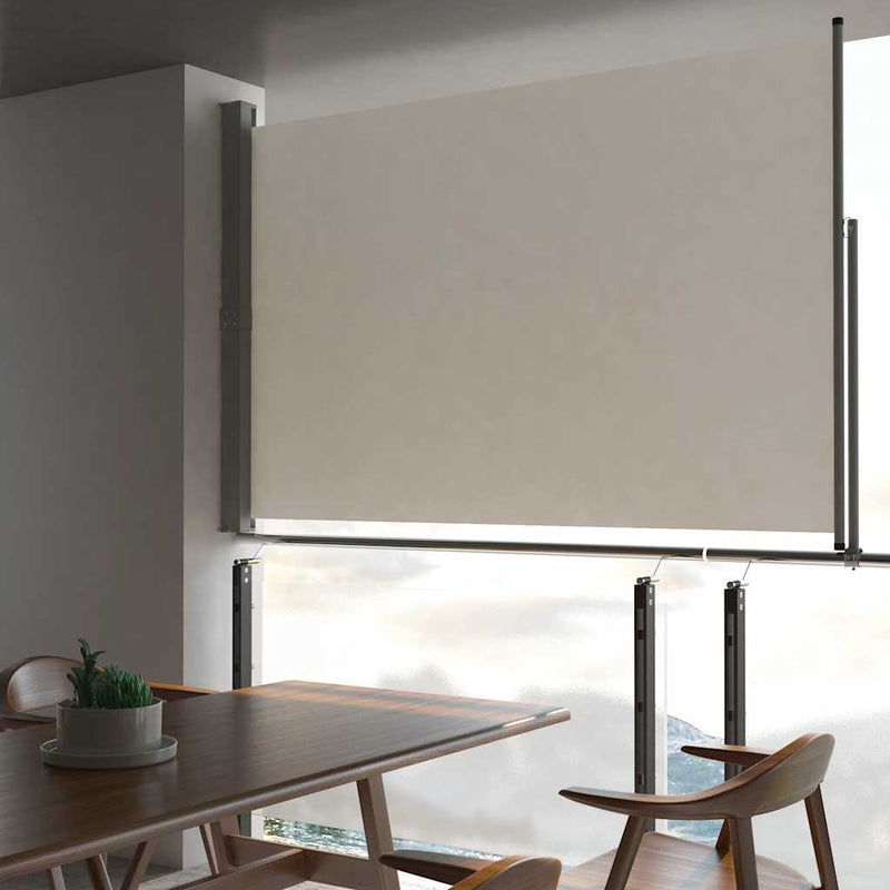 vidaXL Patio Retractable Side Awning 160 x 300 cm Cream