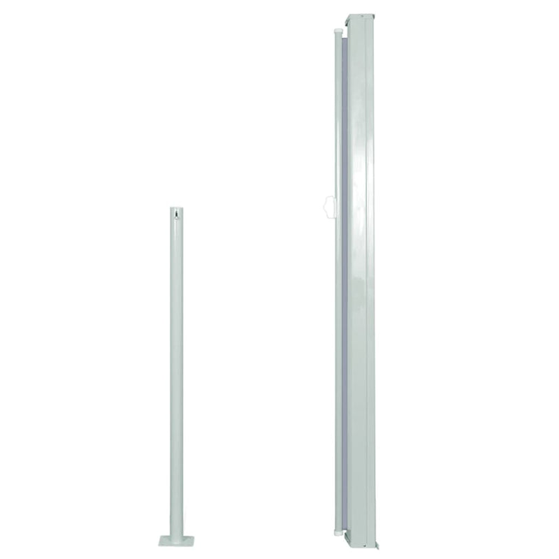 vidaXL Retractable Side Awning 140 x 300 cm Grey