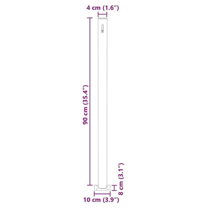 vidaXL Retractable Side Awning 140 x 300 cm Grey