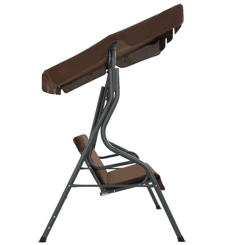 Garden Swing Bench Coffee 170x110x153 cm
