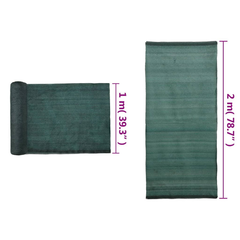 vidaXL Privacy Net HDPE 2x10 m Green