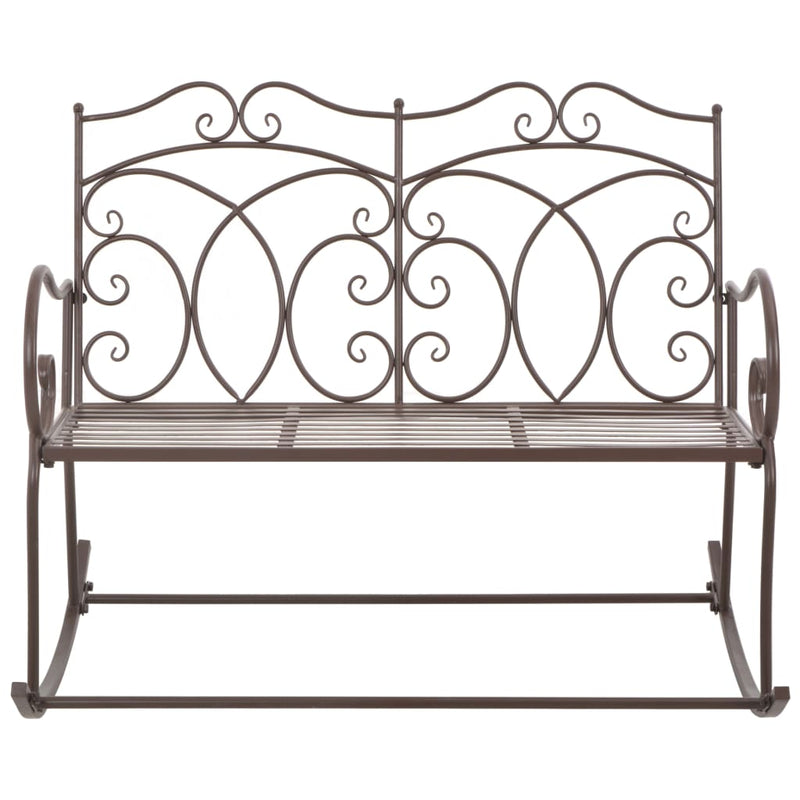 vidaXL Garden Bench 104 cm Iron Antique Brown