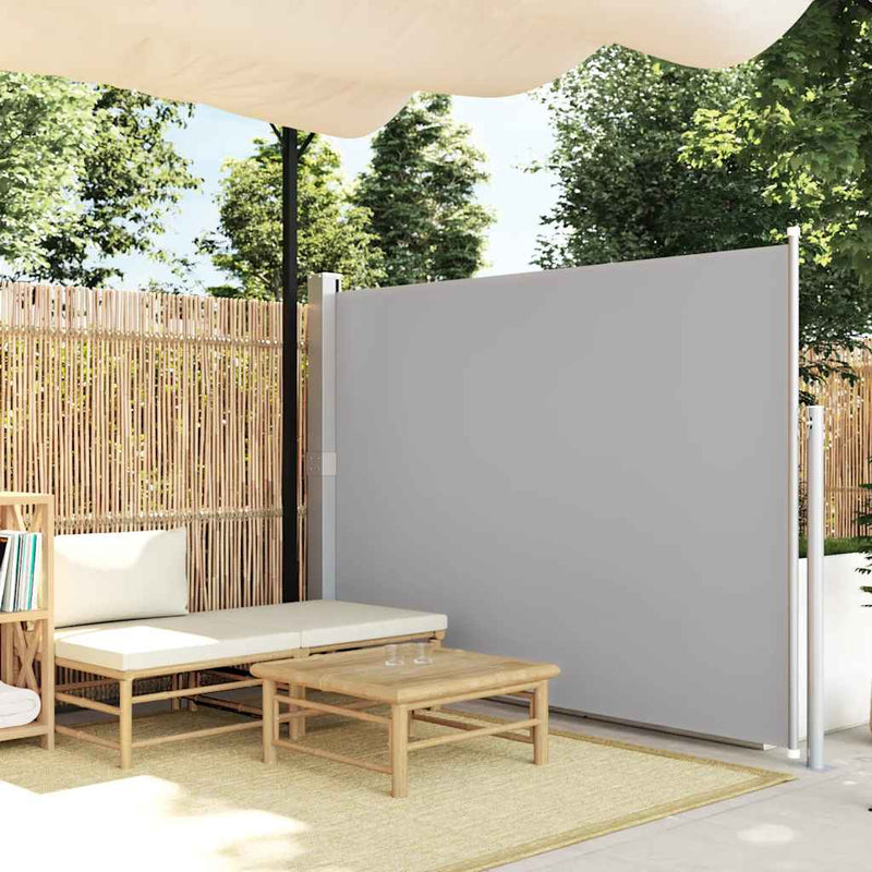 vidaXL Retractable Side Awning 160 x 500 cm Grey