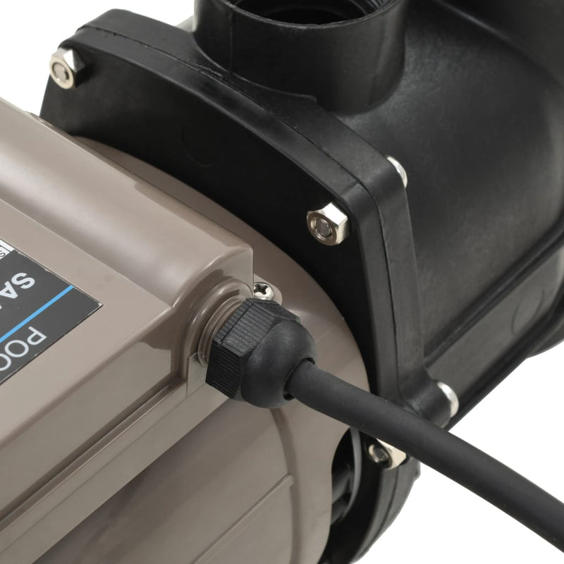 vidaXL Pool Pump with Timer Black 0.25 HP 8000 L/h