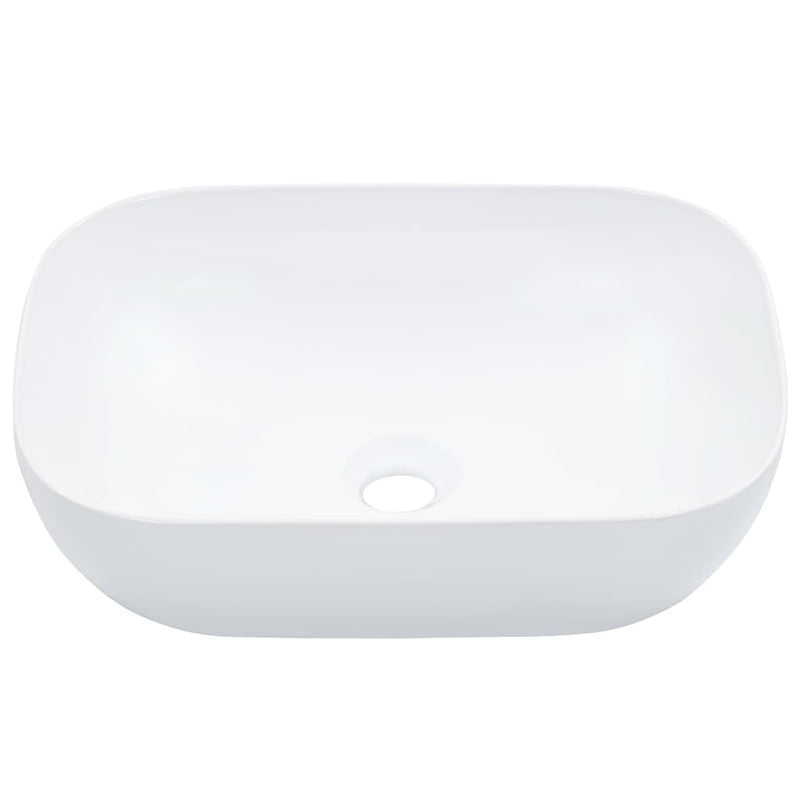 vidaXL Wash Basin 45,5x32x13 cm Ceramic White