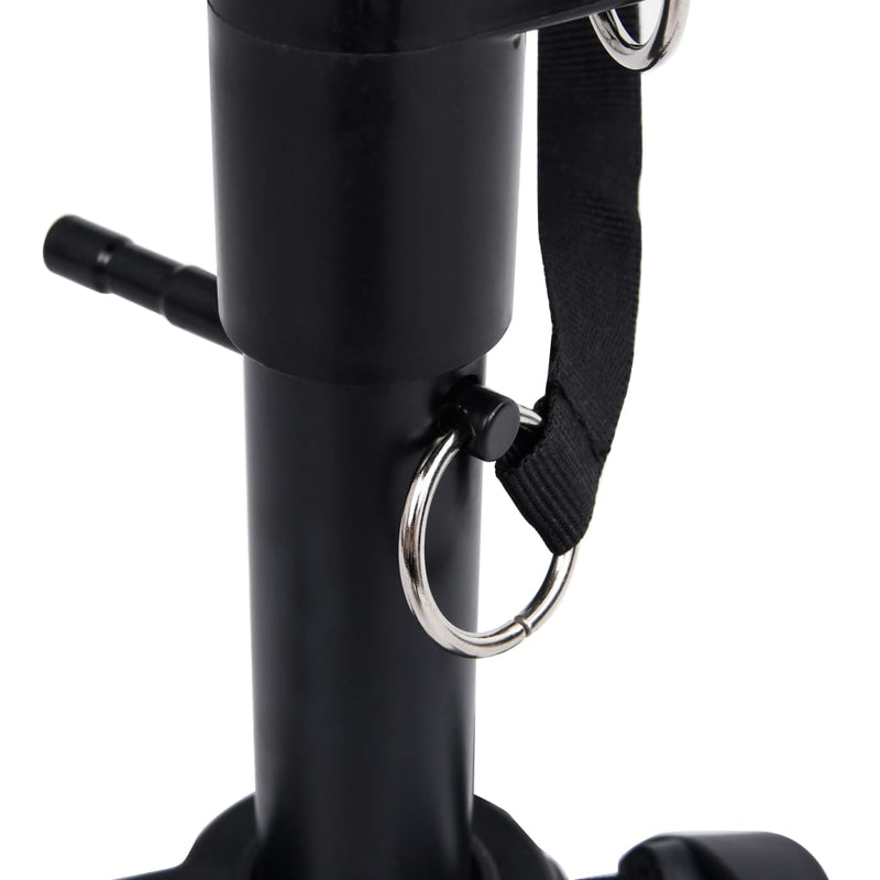 vidaXL Keyboard Stand and Stool Set Black