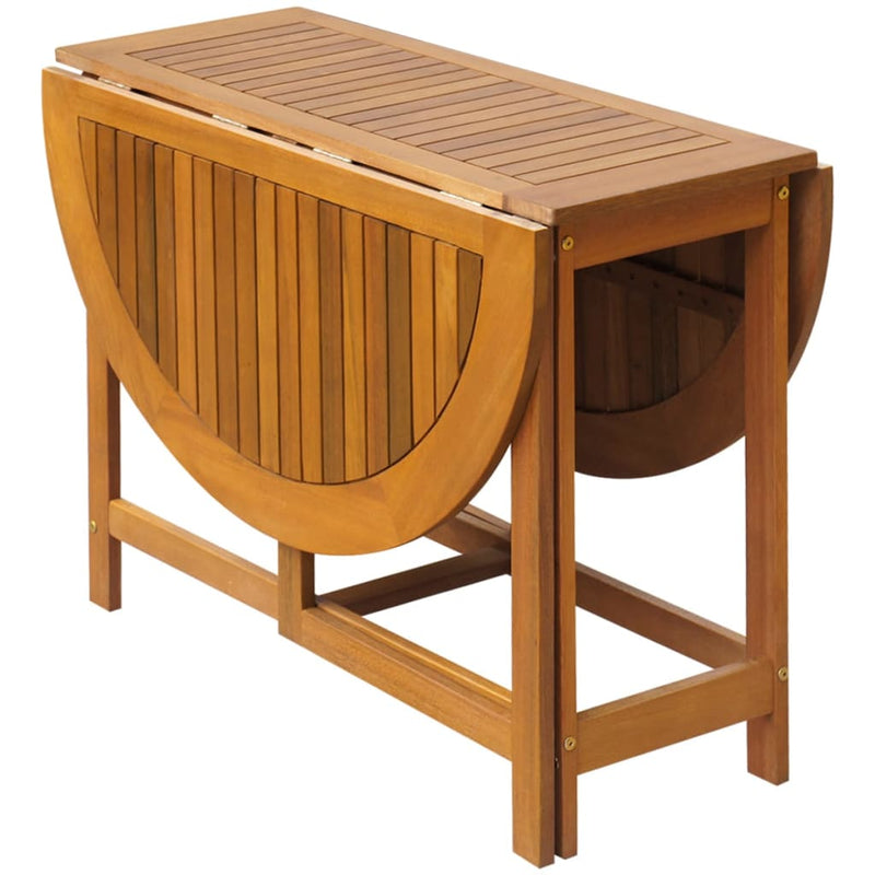 vidaXL 5 Piece Folding Outdoor Dining Set Solid Acacia Wood