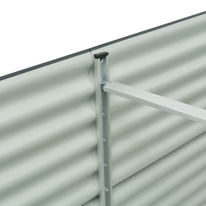 Garden Raised Bed 400x80x81 cm Galvanised Steel Grey