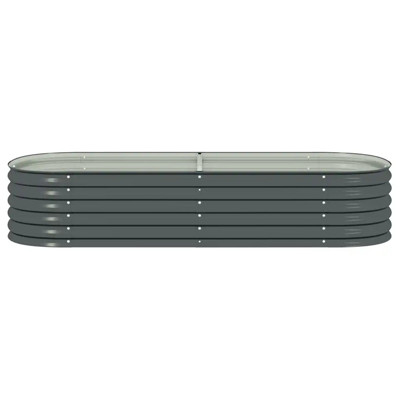 Garden Raised Bed 240x80x44 cm Galvanised Steel Grey