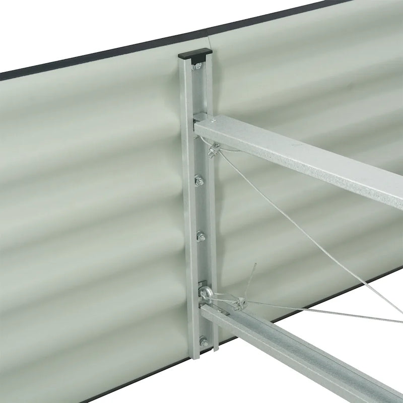 Garden Raised Bed 240x80x44 cm Galvanised Steel Grey