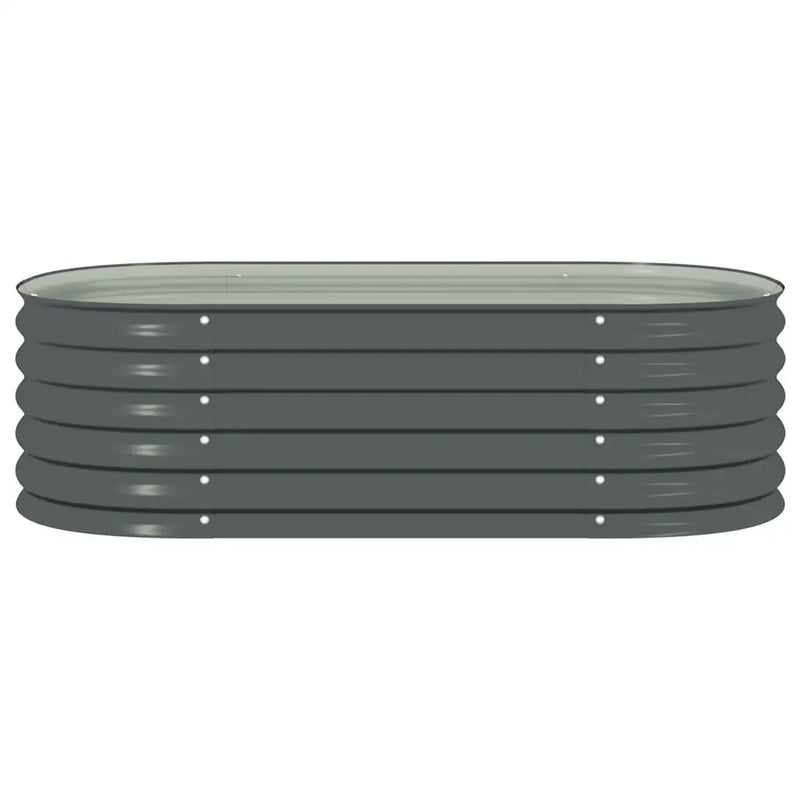 Garden Raised Bed 160x80x44 cm Galvanised Steel Grey