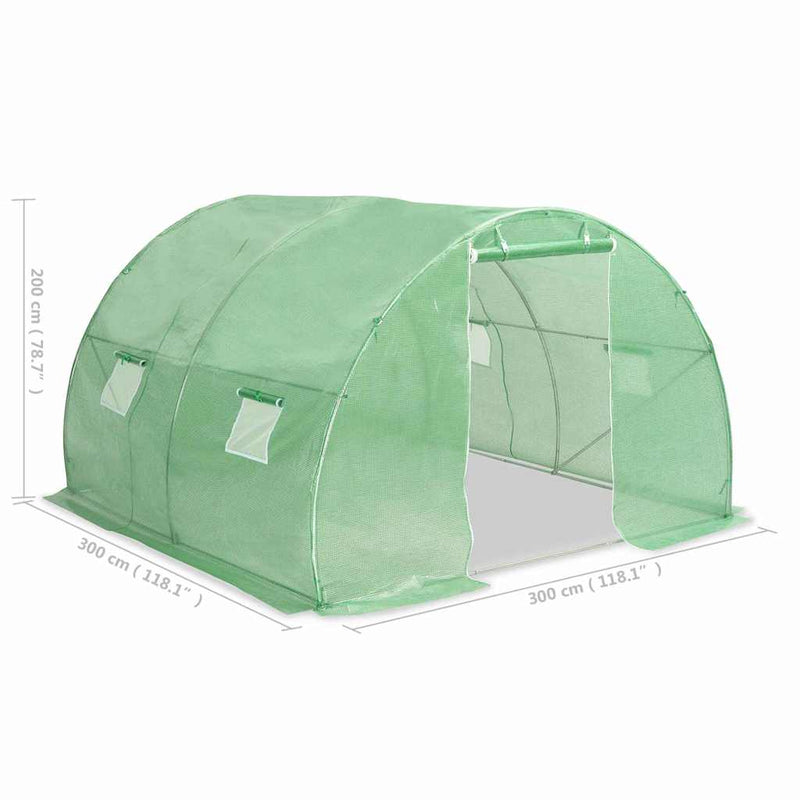 vidaXL Greenhouse 9 m² 300x300x200 cm