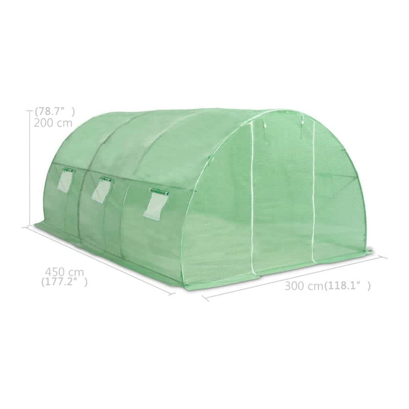 vidaXL Greenhouse 13.5 m² 450x300x200 cm