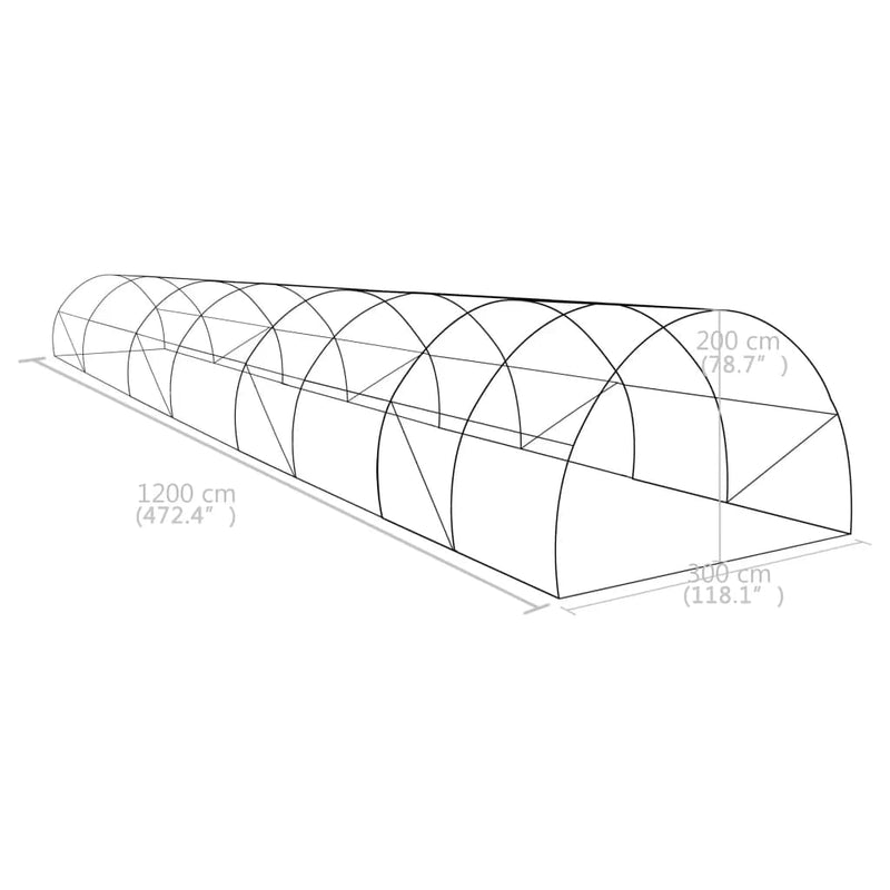 Greenhouse 36 m�� 1200x300x200 cm
