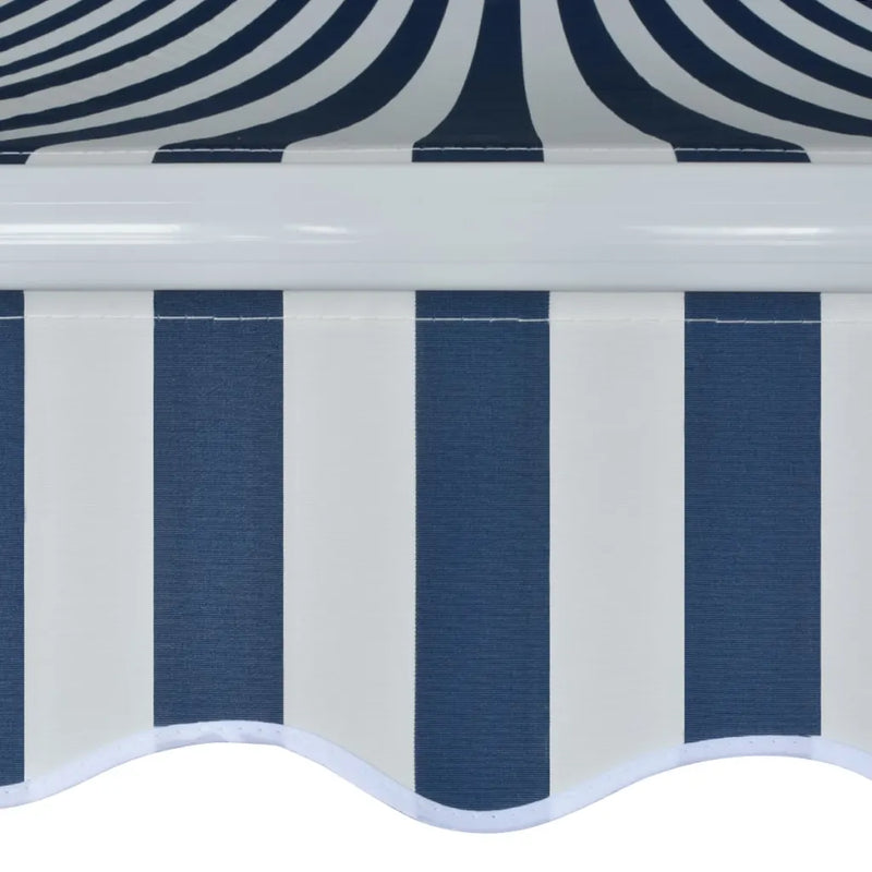 Folding Awning Manual Operated 400 cm Blue/White