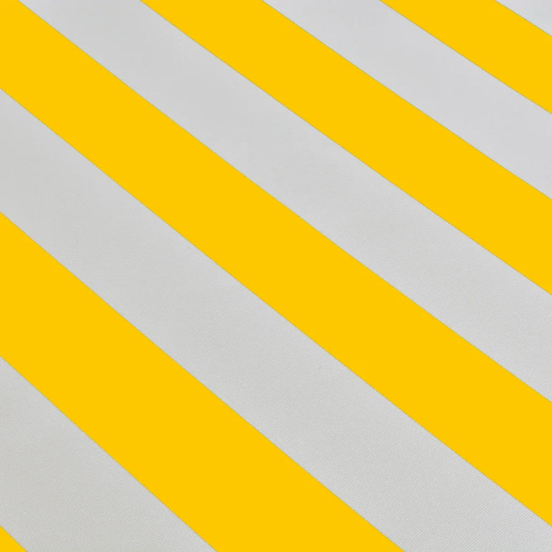 Awnings Yellow and White 400 cm 100% Polyester and Aluminium
