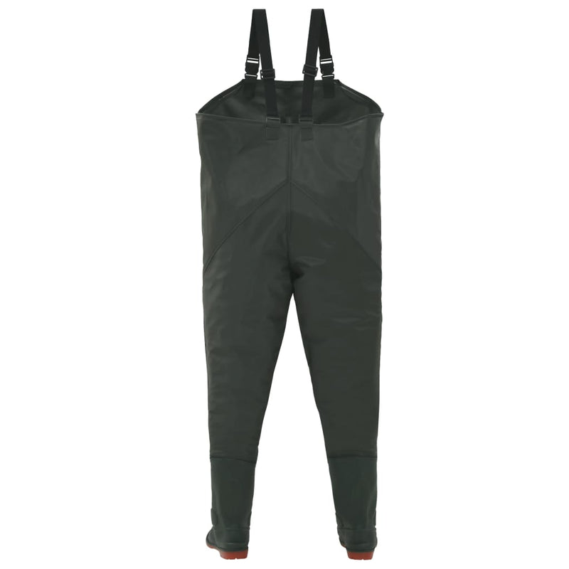 vidaXL Wading Pants with Boots Green Size 44