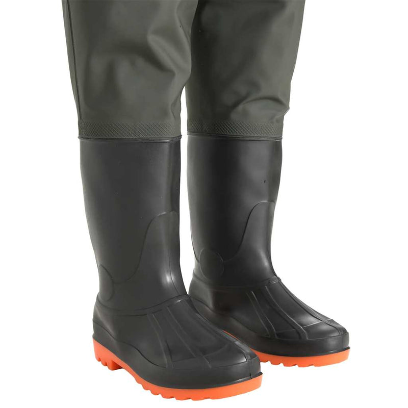 vidaXL Wading Pants with Boots Green Size 44
