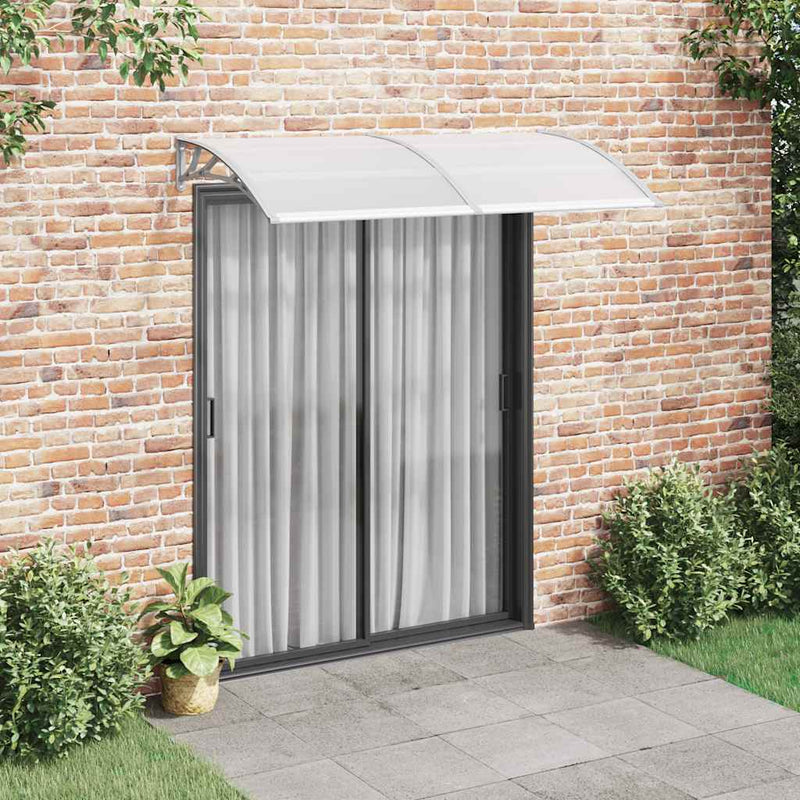 vidaXL Door Canopy Grey 200x100 cm PC