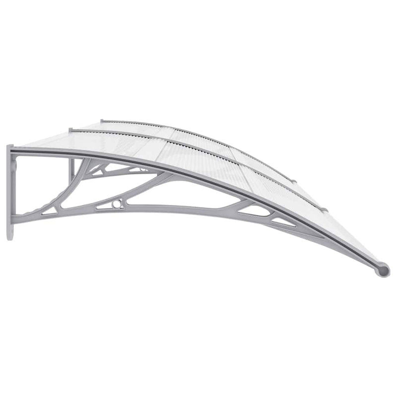 vidaXL Door Canopy Grey 240x100 cm PC